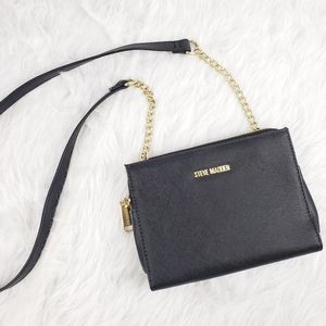 Steve Madden | Black & Gold Chain Crossbody Purse